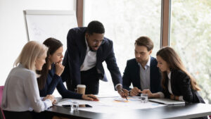 Image of people working in project management